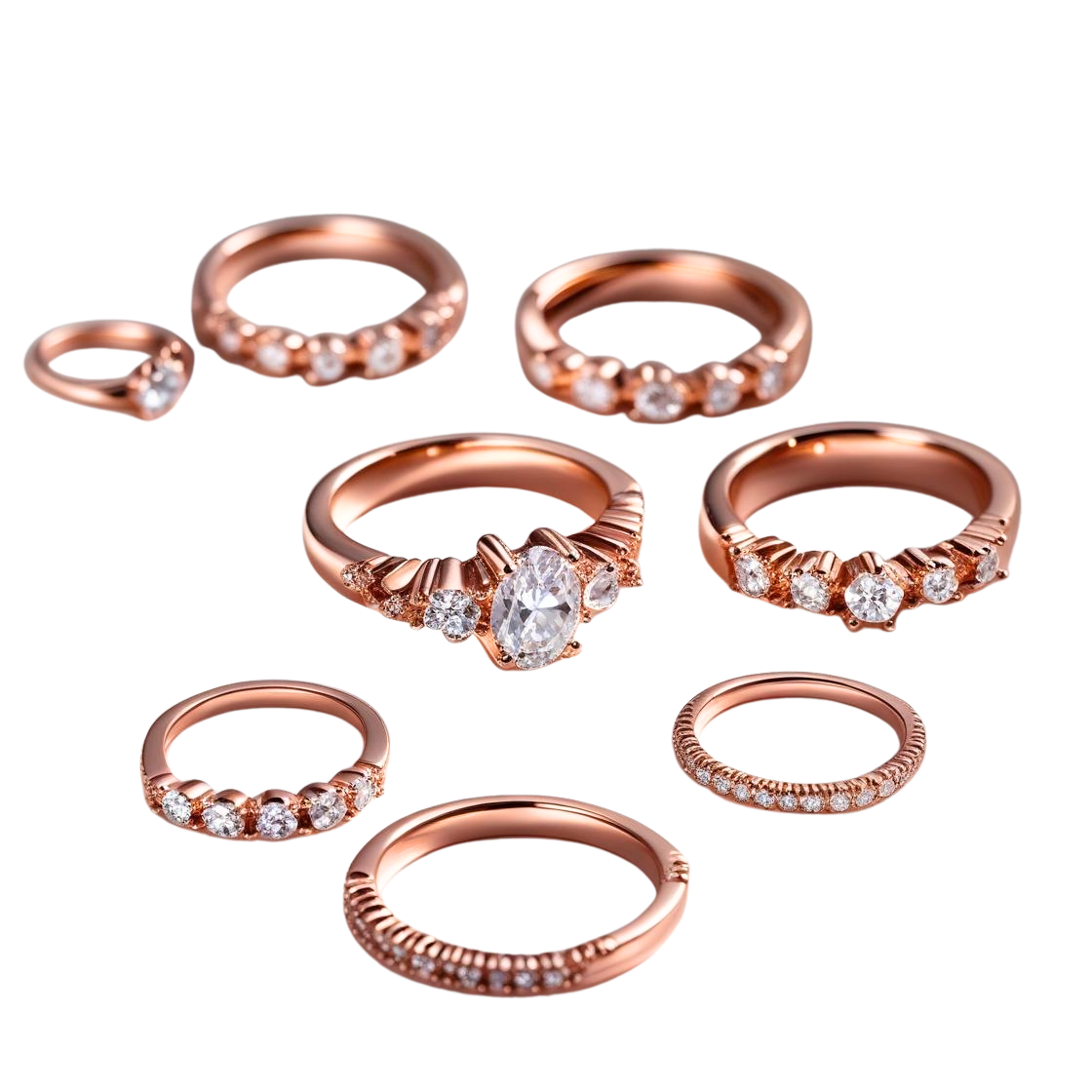 Rose gold rings