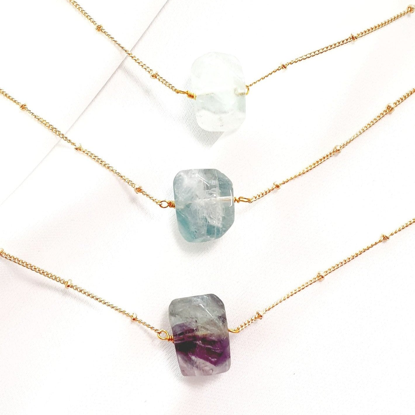 Green Fluorite Necklace, Florit Halskette, Florit Anhänger Kette, Kette mit Edelstein Anhänger grün Florit goldene Halskette mit Fluorit Edelstein Anhänger  Natursteinen Fluorite Golkette