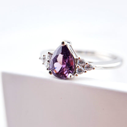 Amethyst Ring - Silberring mit Amethyst Edelstein, Amethyst silver ring, Bague en améthyste, Anello in ametista, Gemstone, Amethyst Edelsteinring