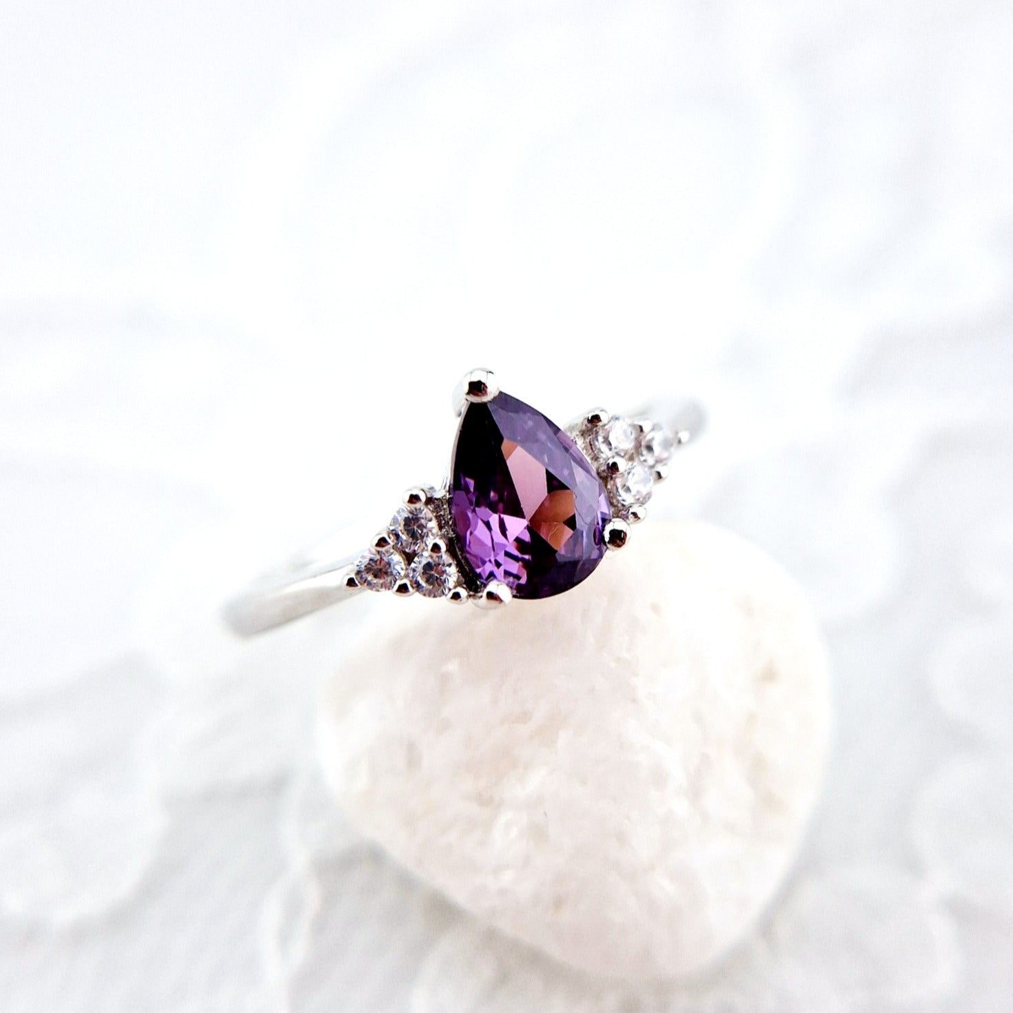 Amethyst Schmuckset, Amethyst Ring - Silberring mit Amethyst Edelstein, Amethyst silver ring, Bague en améthyste, Anello in ametista, Gemstone, Amethyst Edelsteinring, Jewelry set, Schmuckset, Silber Schmuckset, Silver Jewellery set