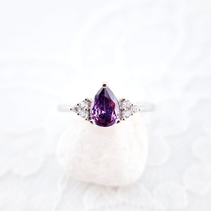 Amethyst Ring - Silberring mit Amethyst Edelstein, Amethyst silver ring, Bague en améthyste, Anello in ametista, Gemstone, Amethyst Edelsteinring