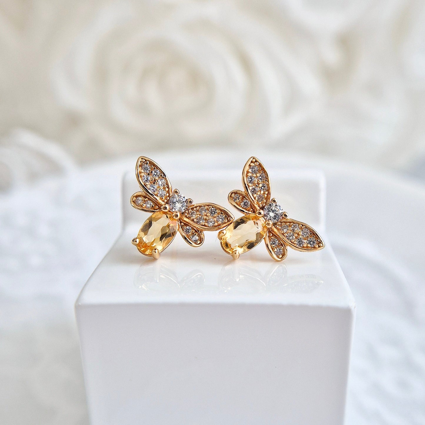 Bienen Ohrstecker, Bee stud earrings, silver earrings gold-plated, silber ohrringe vergoldet, Schmuck, Ohrringe, ohrstecker, jewelry, jewellery, earrings, studs, orecchini, boucles doreilles, boucles, puces, goldene ohrringe, tier ohrstecker, insekt schmuck, Bienen Schmuck, bee jewelry, damenohrringe, schmuck für sie, gift for her, birthday gift, jewelry present