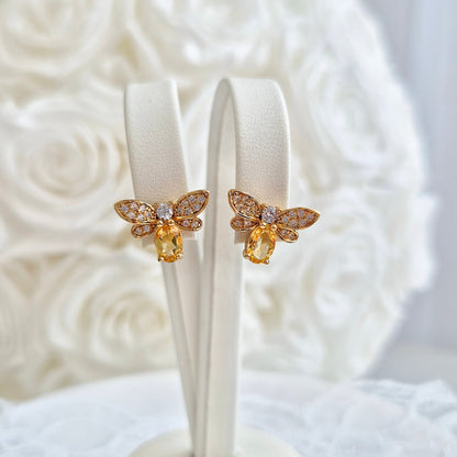 Bienen Ohrstecker, Bee stud earrings, silver earrings gold-plated, silber ohrringe vergoldet, Schmuck, Ohrringe, ohrstecker, jewelry, jewellery, earrings, studs, orecchini, boucles doreilles, boucles, puces, goldene ohrringe, tier ohrstecker, insekt schmuck, Bienen Schmuck, bee jewelry, damenohrringe, schmuck für sie, gift for her, birthday gift, jewelry present