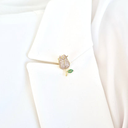 Blumen Pin, Flower Pin, Pin Fleur, Pin Fiore, Pin, Anstecknadel, Brosche, Brooch, Broach, Flower Brooch, Flower Broach, Blumen Brosche, Tulip pin, Tulpen Pin, Tulpen Anstecker