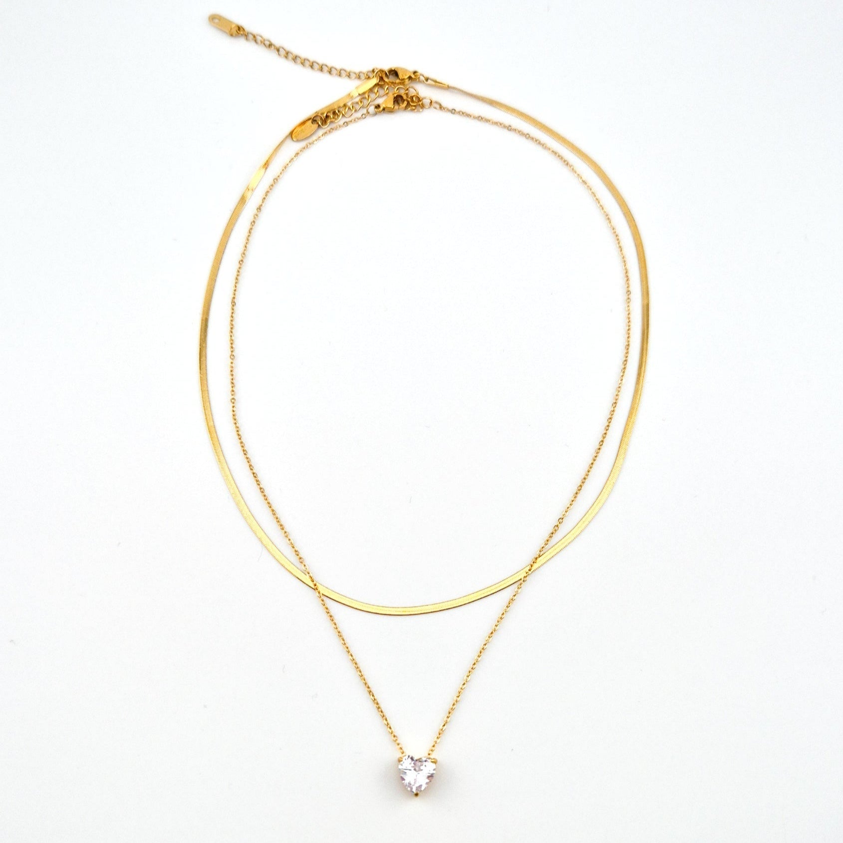 Layering Kette, layering necklace, collier superpose, collana astrati, goldene Kette, minimalistisches Kettenset, schmuckset Halskette, Halskette, necklace, collana, colleir, goldene Halsketten, golden necklaces, diamat imitation necklace, diamant imitat Halskette, Anhänger Halskette, goldene Halsketten, gold necklaces, Halsketten Damen