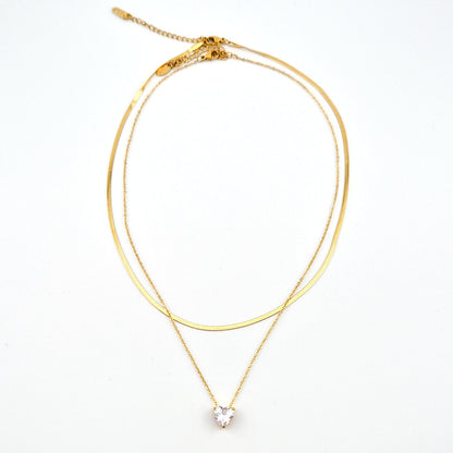 Layering Kette, layering necklace, collier superpose, collana astrati, goldene Kette, minimalistisches Kettenset, schmuckset Halskette, Halskette, necklace, collana, colleir, goldene Halsketten, golden necklaces, diamat imitation necklace, diamant imitat Halskette, Anhänger Halskette, goldene Halsketten, gold necklaces, Halsketten Damen