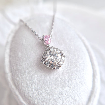 Moissanit Halskette, Moissanite Necklace, Damen Kette, Anhänger Halskette, Damenschmuck, Halskette, Silberkette, 925 Sterling Silber Kette, Necklace, collier, collana, Schmuck, jewelry, jewellery, bijou, bijoux, gioielli, gioiello, 1ct moissanite pendant, Anniversary gift for her