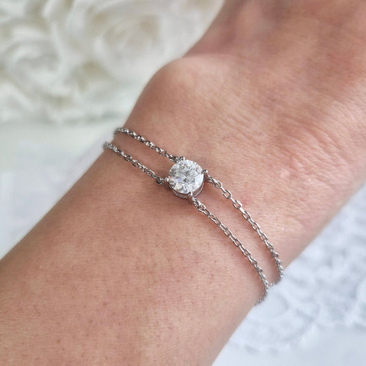 Moissanite bracelet, Moissanit Armband, Moissanite jewelry, solitaire bracelet, Solitär Armband, Damenkette, Armband, Hochzeitsschmuck, wedding jewelry, jewellery gift, for her, birthday gift girl friend, anniversary present, silver jewelry, elegant bracelet, Armband, bracciale, Schmuck, bijou, accessoire, gioielli, bridesmaid gift, Schmuck für Hochzeit