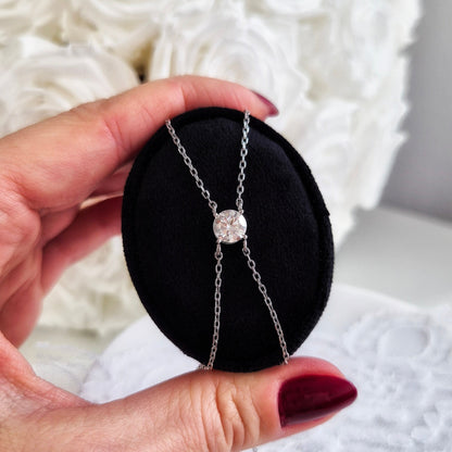 Moissanite bracelet, Moissanit Armband, Moissanite jewelry, solitaire bracelet, Solitär Armband, Damenkette, Armband, Hochzeitsschmuck, wedding jewelry, jewellery gift, for her, birthday gift girl friend, anniversary present, silver jewelry, elegant bracelet, Armband, bracciale, Schmuck, bijou, accessoire, gioielli, bridesmaid gift, Schmuck für Hochzeit