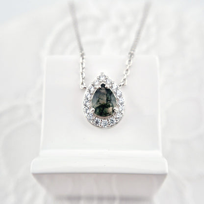 Moosachat Schmuckset, Moss Agate Jewelry Set, Silber Schmuckset, silver jewelry set, Moosachat Ring, Moosachat Halskette, Moosachat Kette, Moosachat Ohrringe, Moosachat Ohrstecker, moss agate ring, moss agate necklace, moss agate pendant necklace, moss agate earrings, moss agate studs, halo jewelry, halo ring, alo earrings, halo penadant, Silber Ohrringe, Silber Ohrstecker, Silber Ring, Silber Halskette, silver ring, silver earrings, silver necklace