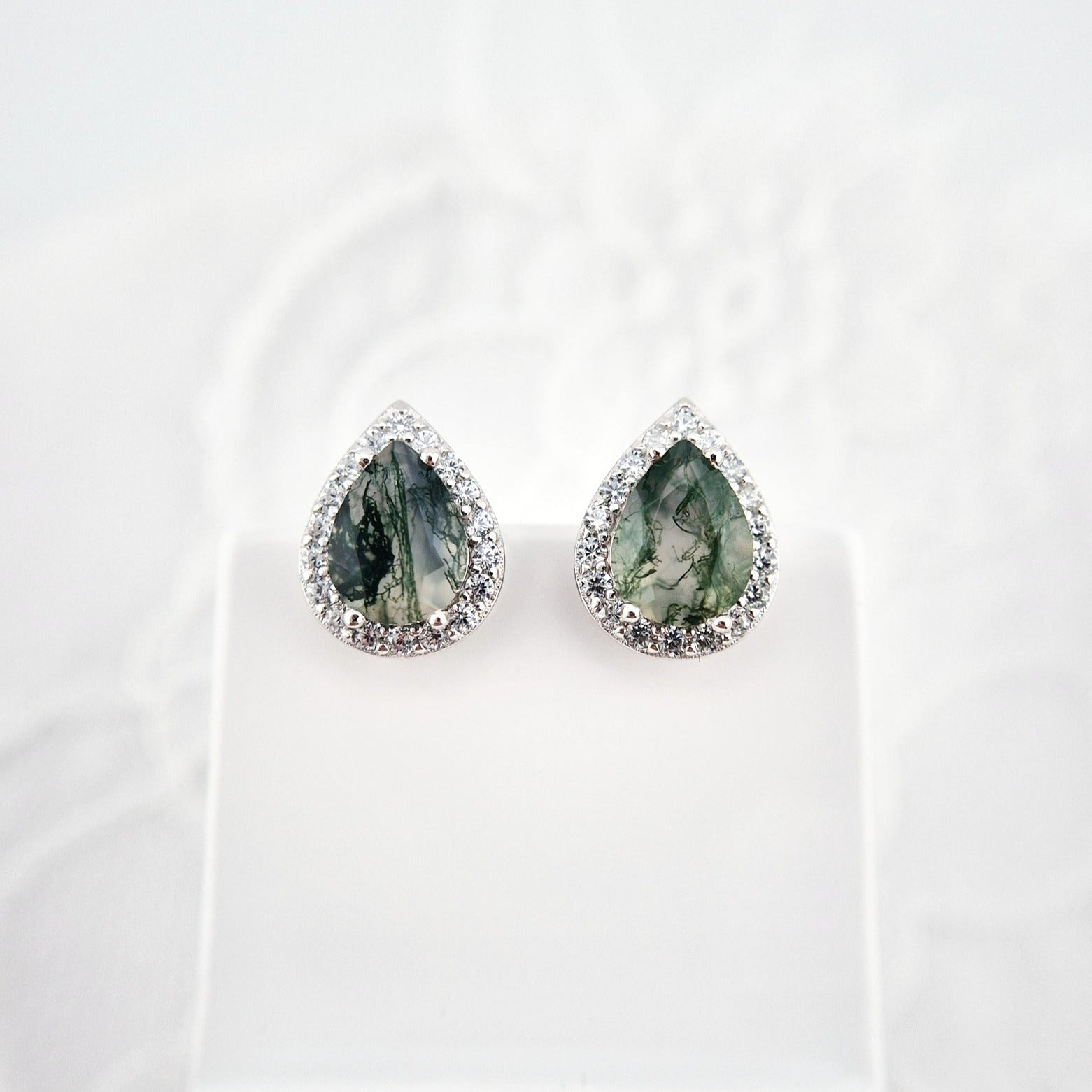 Moosachat Ohrringe, Silber Ohrringe mit Moosachat Edelstein, moss agate earrings, Boucles d'oreilles, Moosachat, Moosachat Ohrstecker, Agate Earrings, Silver earrings, Silber Ohrringe mit grünem Stein
