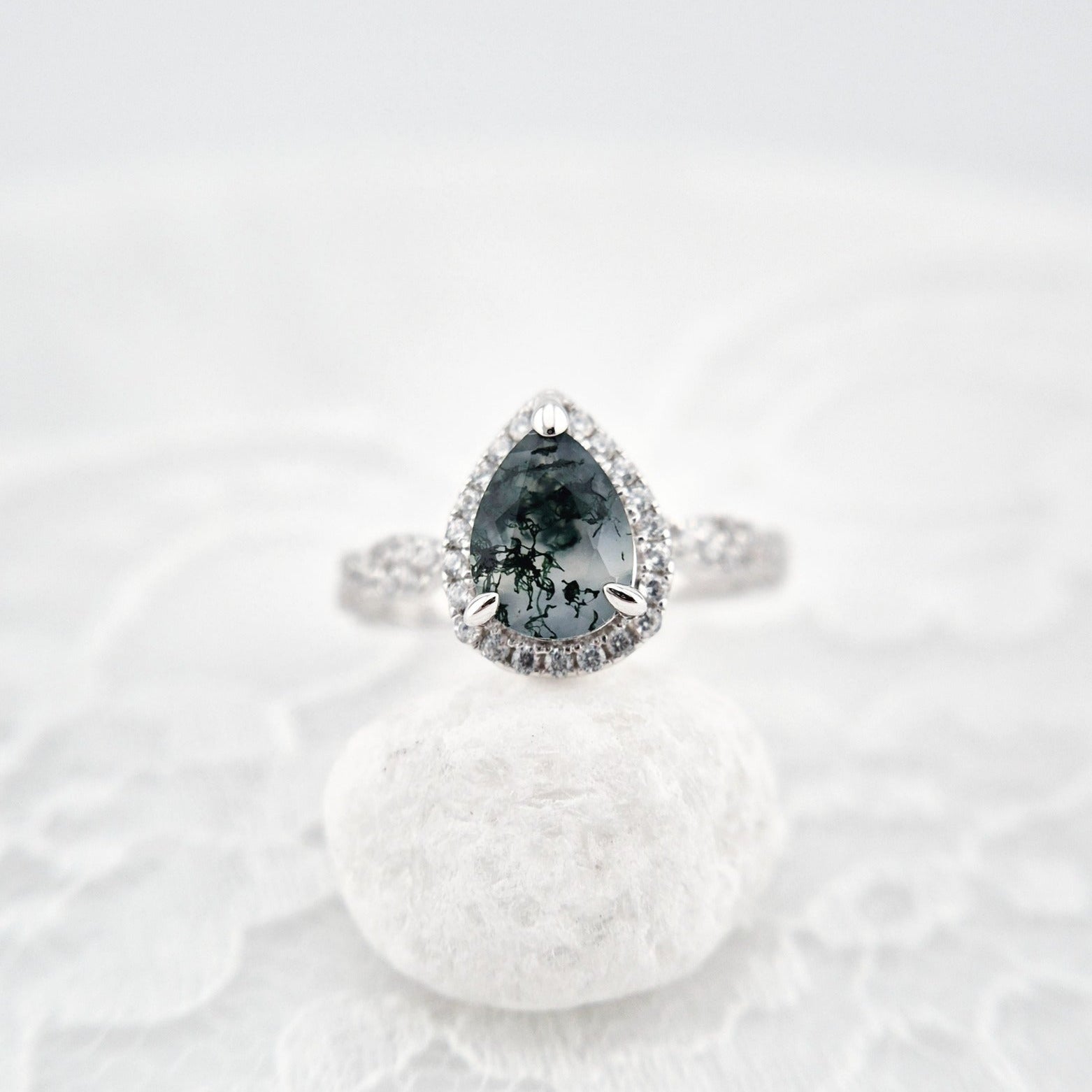 Moosachat Ring, Silber Ring mit Moosachat, Moss agate ring, Bague en agate mousse, Anello in agata muschiosa, Edelstein Ring, Silber RIng mit grünem Stein, Silver ring with green stone, green stone ring