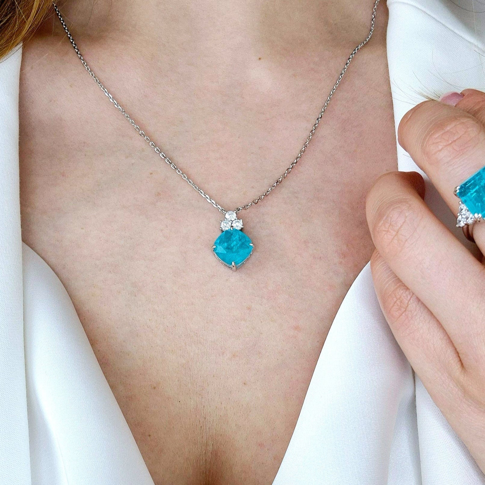 Paraiba Halskette, Paraiba Turmalin Halskette, Paraiba, Halskette, paraiba necklace, paraiba tourmaline necklace, necklace, Paraiba Turmalin, Paraiba Tourmaline, collier paraiba, collier paraibe tourmaline, collana paraiba, collier, collana, Silber Halskette, Silver nekclace, pedant Necklace, Anhänger Halskette, Damen Halskette, Halskette für Damen, türkiesfarbene Halskette