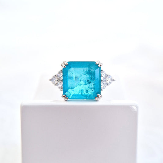 Paraiba Tourmaline Ring, Paraiba Ring,  Paraiba Turmalin Ring, Bague Paraiba, Anello Paraiba, Paraiba, Paraiba Turmalin, Paraiba Tourmaline, Turmalin Ring, blauer Turmalin, Ring, Bague, Anello, Silber Ring, silver ring, Edelstein Ring Paraiba, Edelstein Ring, gemstone ring, blue ring, turquoise ring, Schmuck, Jewelry, bijou, gioielli, Damenring, Fingerring
