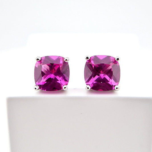 Saphir Ohrstecker, Pink sapphire stud earrings, Rosa Saphir Ohrringe, Sapphire earrings, Ohrschmuck, Rosa Ohrringe, Pink earrings, hot pink sapphire earrings, pink earrings, pink sapphire studs, Ohrschmuck, Ohrstecker, Ohrringe, studs, earrings, stud earrings, boucles doreilles, boucles, clous, puces, orecchini a perno, Schmuck, jewelry, jewellery, gioielli, gioiello, bijou
