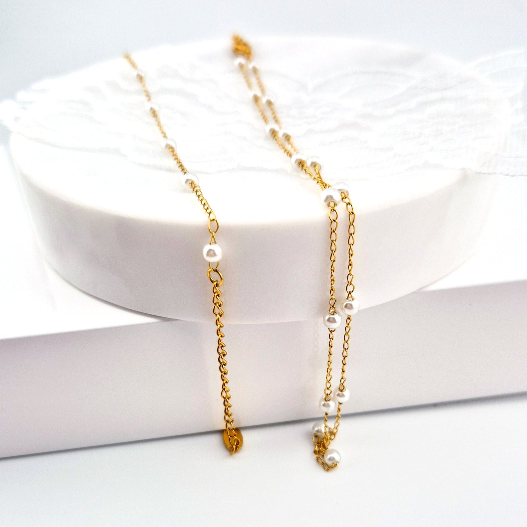 Schmuckset Minimalist Perlen, Schmuckset minimalistische Perlen, Jewelry set pearls, Jewelry set minimalist pearls, set de bijoux perles minimaliste, goldenes Schmuckset, Schmuckset, set de bijoux