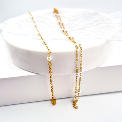 Schmuckset Minimalist Perlen, Schmuckset minimalistische Perlen, Jewelry set pearls, Jewelry set minimalist pearls, set de bijoux perles minimaliste, goldenes Schmuckset, Schmuckset, set de bijoux