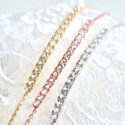 White Topaz Bracelet, Weiss Topas Armband, Topas Armband, Silber Armband, Gold Armband, Rosegold Amband, Tennis Armband, Frauen Armband, elegantes Armband, zeitloses Armband, Silver Bracelet, Tennis Bracelet, golden Braclelet, rose gold bracelet, timeless bracelet, feminine bracelet, bracelet for her, bracelet for him