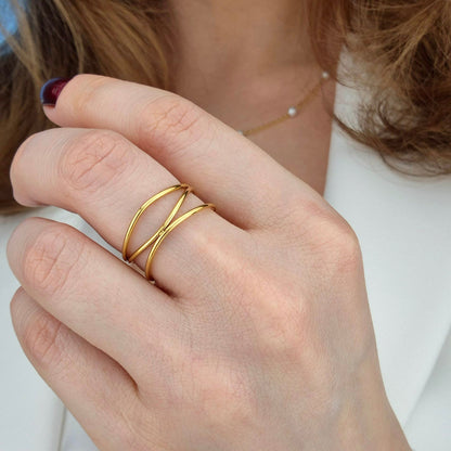 Minimalistischer Ring, minimalist ring, Bague minimaliste, Anello minimalista, golden ring, gold ring, bague doree, minimalist ring gold, Minimalistischer Ring Damen, minimalistischer Ring gold, Edelstein Ring gold, Stainless steel ring gold