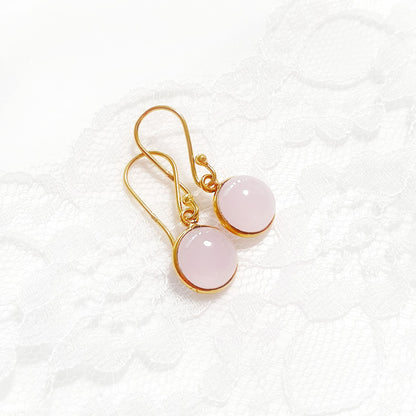 Rosa Chalcedon Edelstein Ohrringe, Rosa Chalcedon Ohrringe, Pink Chalcedony Hänge Ohrringe, Rosa Edelstein Ohrringe, Edelstein Ohrhänger, Rosa Ohrringe, pink earrings