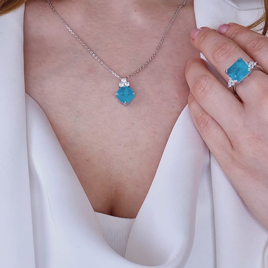 Paraiba Halskette, Paraiba Turmalin Halskette, Paraiba, Halskette, paraiba necklace, paraiba tourmaline necklace, necklace, Paraiba Turmalin, Paraiba Tourmaline, collier paraiba, collier paraibe tourmaline, collana paraiba, collier, collana, Silber Halskette, Silver nekclace, pedant Necklace, Anhänger Halskette, Damen Halskette, Halskette für Damen, türkiesfarbene Halskette