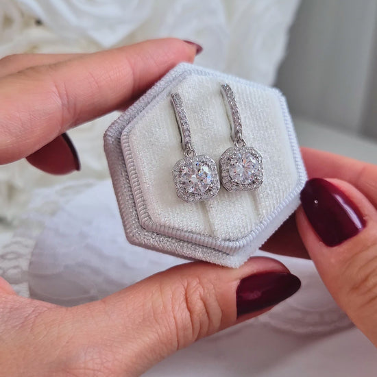 Dangle Huggies, Huggie Ohrringe mit Anhänger, boucles d'oreilles, orecchini