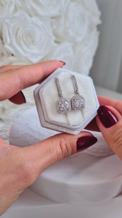 Dangle Huggies, Huggie Ohrringe mit Anhänger, boucles d'oreilles, orecchini