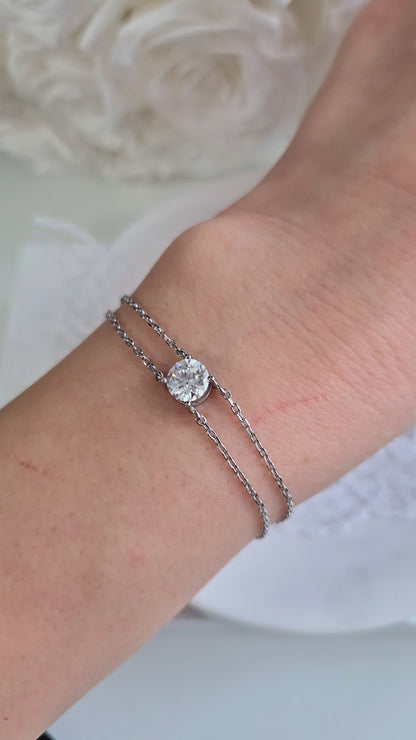 Moissanite bracelet, Moissanit Armband, Moissanite jewelry, solitaire bracelet, Solitär Armband, Damenkette, Armband, Hochzeitsschmuck, wedding jewelry, jewellery gift, for her, birthday gift girl friend, anniversary present, silver jewelry, elegant bracelet, Armband, bracciale, Schmuck, bijou, accessoire, gioielli, bridesmaid gift, Schmuck für Hochzeit