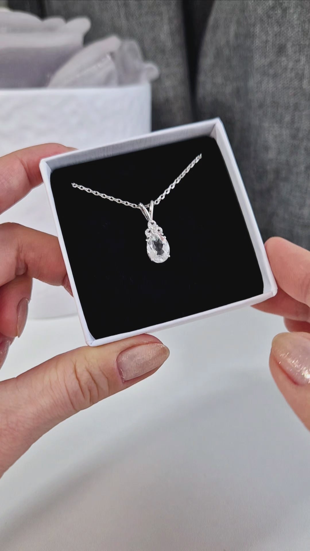 Topas Halskette silber, Weiss Topas Halskette, White Topaz Necklace, Topas Halskette, Topaz Necklace, Topaz pendant necklace, pendant Necklace, Anhänger Halskette, Anhänger Kette, Silber Kette, Silber Halskette, Silber Halskette Damen, elegant necklace, timeless necklace, Halskette, necklace, Damenkette, Schmuck, collier, collana, gioielli, jewelry, jewellery